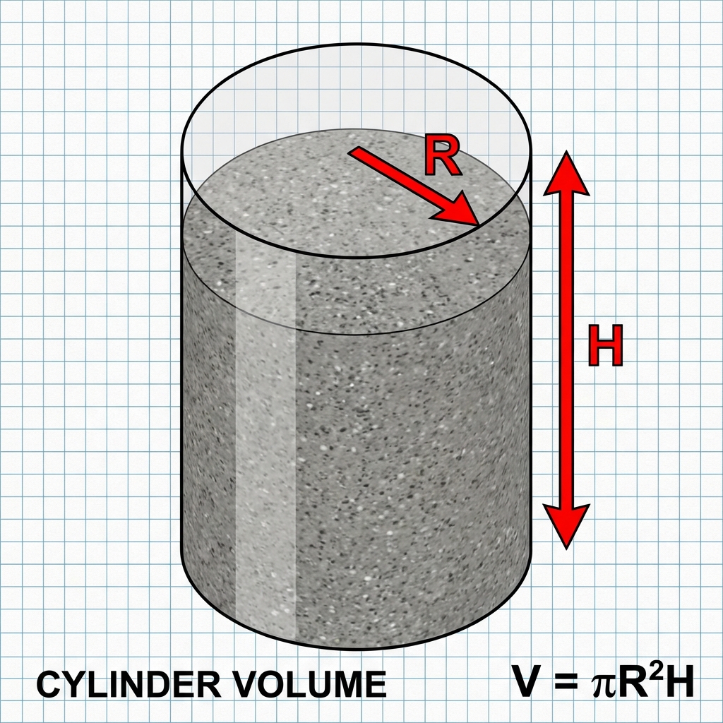 Concrete Volume Formula Diagram